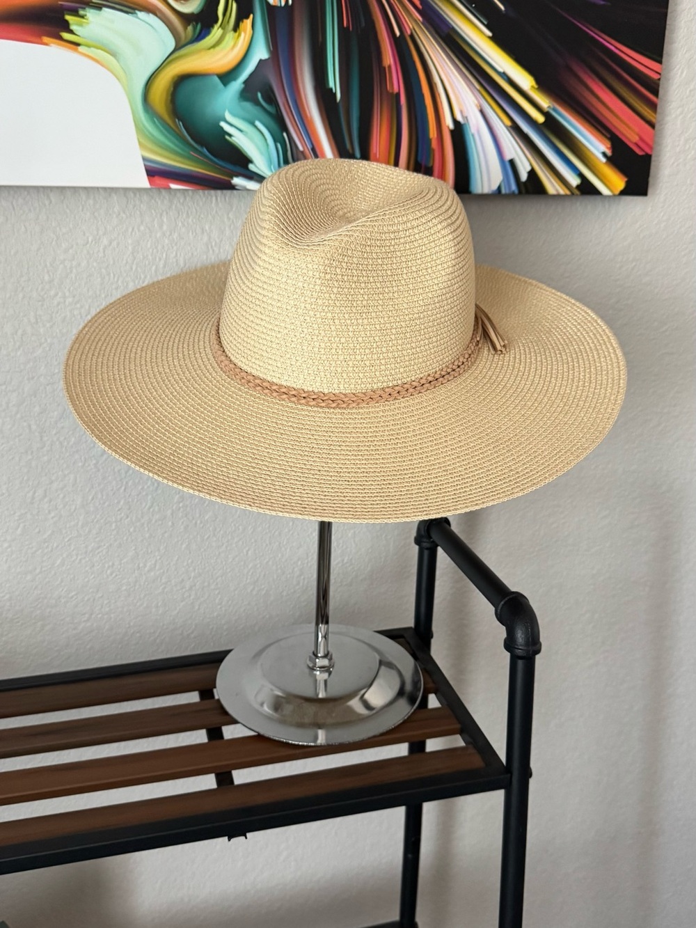 Wide Brim Woven Floppy Hat